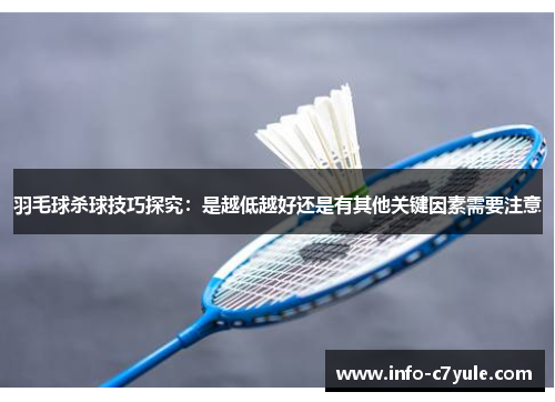 羽毛球杀球技巧探究：是越低越好还是有其他关键因素需要注意